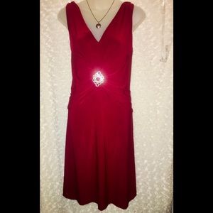Patra size 16 classy red dress. Rhinestone bodice